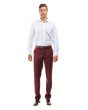 Azzuro Men's Flat Front Pants - Business Slacks
