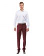 Azzuro Men's Flat Front Pants - Business Slacks