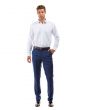 Azzuro Men's Flat Front Pants - Business Slacks