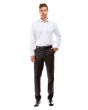 Azzuro Men's Flat Front Pants - Business Slacks