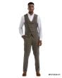 CCO Men's Outlet 2 Piece Skinny Fit Vest Set- Tattersall Pattern