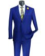 Modern Fit 2 Piece Windowpane Suit (Blue) MRW-1