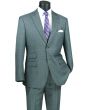 Vinci Men's Outlet 2 Piece Modern Fit Suit - Light Windowpane