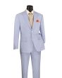 Vinci Men's 2 Piece Seersucker Suit - Notch Lapel