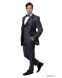 Bryan Michaels Men's 3pc Slim Fit Tuxedo - Satin Collared Vest