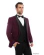 Bryan Michaels Men's 3pc Slim Fit Tuxedo - Layered Lapel