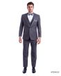 Bryan Michaels Men's 3pc Slim Fit Tuxedo - Satin Trim