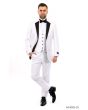 Bryan Michaels Men's 3pc Slim Fit Tuxedo - 6 Button Vest