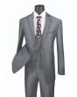 Vinci Men's Outlet 3 Piece Modern Fit Suit - Tone on Tone Accents