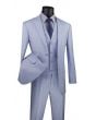 Vinci Men's 3 Piece Modern Fit Suit - Fancy Vest