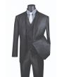 Vinci Men's 3 Piece Modern Fit Suit - Slanted Fashion Vest