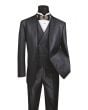 Vinci Men's 3 Piece Modern Fit Suit - Slanted Fashion Vest