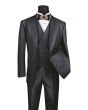 Vinci Men's 3 Piece Modern Fit Suit - Slanted Fashion Vest