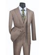 Vinci Men's Outlet 3 Piece Modern Fit Suit - Stylish Vest