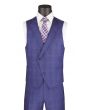 Vinci Men's 3 Piece Modern Fit Suit - Stylish Vest