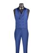 Vinci Men's 3 Piece Modern Fit Suit - Luxurious Jacquard