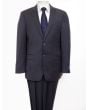 ZeGarie Men's 2 Piece 100% Wool Executive Suit - Solid Navy