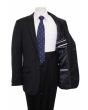 ZeGarie Men's 2 Piece 100% Wool Executive Suit - Navy Pinstripe