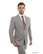 Zegarie Men's 2 Piece Modern Fit 100% Wool Suit - Solid Colors