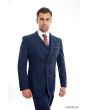 CCO Men's Outlet 3 Piece Modern Fit 100% Wool Suit - Solid Colors