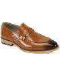 Giovanni Men's Leather Dress Shoe - Perforated Loafer