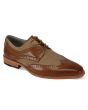 Giovanni Men's Leather Dress Shoe - Fabric Accent 