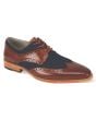 Giovanni Men's Leather Dress Shoe - Fabric Accent 