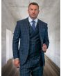 Statement Men's 100% Wool 3 Piece Suit - Two Tone