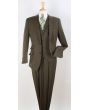 Apollo King Men's 3pc 100% Wool Suit - Fashion Peak Lapel