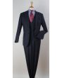 Apollo King Men's 3pc 100% Wool Fashion Suit - Flat Front Pants