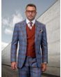 Statement Men's 100% Wool 3 Piece Suit - Eagle Eye Buttons