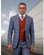 Statement Men's 100% Wool 3 Piece Suit - Eagle Eye Buttons