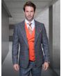 Statement Men's 100% Wool 3 Piece Suit - Vibrant Vest