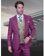 Statement Men's 100% Wool 3 Piece Suit - Vibrant Vest