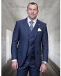 Statement Men's 3 Piece 100% Wool Modern Fit Suit - Fashion Plaid