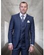 Statement Men's 3 Piece 100% Wool Modern Fit Suit - Fashion Plaid