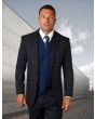 Statement Men's 3 Piece 100% Wool Suit - 6 Button Vest