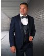 Statement Men's 3 Piece Wool Tuxedo - Fashion Vest