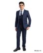 Perry Ellis Boy's 5 Piece Suit with Shirt & Tie - with U-Shaped Vest