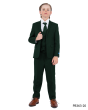 CCO Outlet Boy's 5 Piece Suit with Shirt & Tie - U Shaped Vest