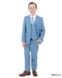 Perry Ellis Boy's 5 Piece Suit with Shirt & Tie - with U-Shaped Vest