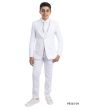 CCO Outlet Boy's 5 Piece Suit with Shirt & Tie - U Shaped Vest