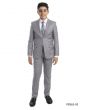 Perry Ellis Outlet Boy's 5 Piece Suit with Shirt & Tie - U Shaped Vest