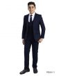 Perry Ellis Boy's 5 Piece Suit with Shirt & Tie - U Shaped Vest