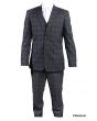 Perry Ellis Boy's 3 Piece Suit - Fashion Windowpane