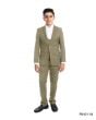 Perry Ellis Boy's 3 Piece Fashion Suit - U Shaped Vest
