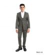 Perry Ellis Boy's 3 Piece Fashion Suit - U Shaped Vest