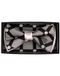 Karl Knox Men's Square End Bow Tie Set - Dotted Windowpane