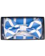 Karl Knox Men's Square End Bow Tie Set - Dotted Windowpane