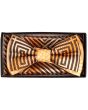 Karl Knox Men's Square End Bow Tie Set - Geometric Stripes